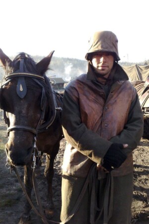 Diablo and Vince on location of "Warhorse" Diablo and Vince on location of "Warhorse"